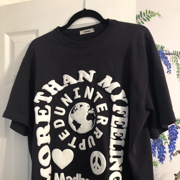 ** MADHAPPY **MORE THAN MY FEELINGS VINTAGE TEE - CABERNET - Picture 4 of 4